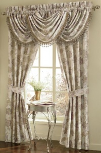 Croscill Home Fashions Garden Mist Waterfall Valance, Lavender, 48-Inch by 33-Inch