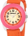 Sprout Women's ST/1042PKIVOR Orange Organic Cotton Strap Bamboo Dial Eco-Friendly Watch