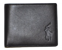 Ralph Lauren Men Big Pony Logo Lambskin Billfold Wallet