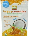 Happy Creamies Organic Veggie and Fruit Snacks with Coconut Milk, (Carrot, Mango and Orange), 1 Ounce (Pack of 8)