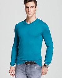 A bold, masculine sweater asserts your presence at the gallery on opening night, but it's not just for special events. Call on this richly colored, always reliable design from HUGO whenever you want.