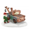 Rusty but still the best tow truck in North Pole Village, Mater will give the entire holiday community a lift. A runaway hit from the Disney Pixar movie, Cars, this Department 56 figurine will be a family favorite.