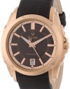 Bulova Men's 97B110 Precisionist Longwood Rose-Tone Brown Leather Watch