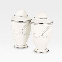 Noritake Platinum Wave Salt and Pepper Shakers