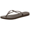 Havaianas Women's Slim Flip Flop,Dark Brown,37/38 BR/7-8 M US