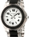 Juicy Couture Women's 1900870 Rich Girl Clear Plastic Bracelet With Black Silicone Inlay Watch