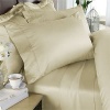 ITALIAN 1200 Thread Count Egyptian Cotton Duvet Cover Set , King, Ivory Solid, Premium ITALIAN Finish