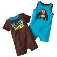 Carter's Boys Beach Hunk 2 Pack Romper Set (3 months)