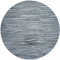 Area Rug 8x8 Round Solid/Striped Blue Color - Surya Artist Studio Rug from RugPal