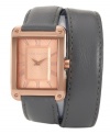 Wrap your wrists in rich leather with this rosy watch from Vince Camuto.