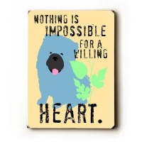 Arte House 0003-9706-25 Wooden Sign, Willing Heart