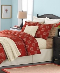 Martha Stewart Solid Flannel Sheet Set - Queen - Red