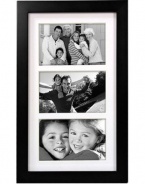 Malden Linear Wood Matted 4x6 Collage Black Picture Frame