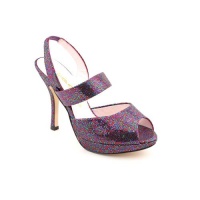 Caparros Wright Womens Size 6 Purple Open Toe Textile Platforms Shoes