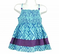 Epic Thread Girl's Spaghetti Strap Top Aqua Dream Large