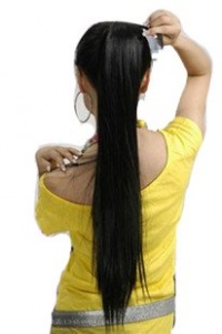 Pony Tail Wig long black for women lacefront wig hair wigsynthetic wig for party(wig tail, not full wig)