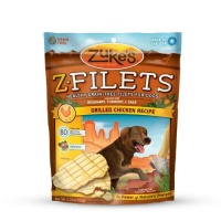 Zuke's Z-Filets High Protein Dog Treats, Grilled Chicken Recipe, 3-1/4-Ounce