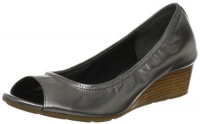 Cole Haan Womens Air Tali Open Toe Wedge 40 Dark Silver Metallic Casual Shoes