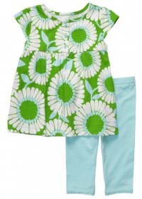 Carters 2-pc. Daisy Floral Top & Legging Set GREEN/TURQUOISE 12 Mo