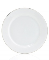 Simply elegant from Charter Club dinnerware. Dishes, like these Platinum Fine Line dinner plates, are for everyday meals but have a banded edge that shines on formal tables. A flawless choice for every occasion.