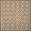 Safavieh CY6918-242 Courtyard Collection Indoor/Outdoor Square Area Rug, 7-Feet 10-Inch, Brown and Bone