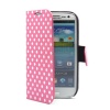 PhoneAdventures Flip Polka Dots Leather Case with Stand for AT&T, Verizon, Sprint, T-mobile Samsung Galaxy S3 - Pink