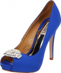 Badgley Mischka Women's Goodie Peep-Toe Pump,Royal,7.5 M US