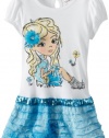 Beautees Girls 2-6X Tutu, Dark Ocean, 6