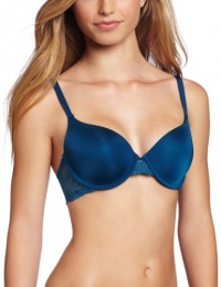 Calvin Klein Women's Seductive Comfort Customized Lift Bra with Lace, Blue Spell, 34B