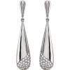 CleverEve 2013 Luxury Series 14K White Gold 1/3 ct tw Diamond Teardrop-Shaped Earrings