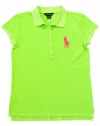 Ralph Lauren Girl's Big Pony Polo, Rescue Green, XL