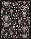 Area Rug 3x5 Rectangle Transitional Black White Color - Nourison Versailles Palace Collection