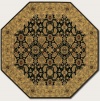 Couristan 0621/2596 Royal Kashimar Cypress Garden/Black-Deep Maple 4-Feet 6-Inch Octagon Rug