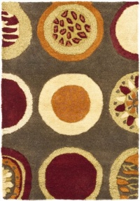 Safavieh Soho Collection SOH835A Handmade Brown New Zealand Wool Area Rug, 2-Feet by 3-Feet