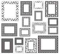 Jonathan Adler WallPops WPK0197 Black/White Frame Kit Wall Applique