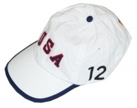 Ralph Lauren Unisex USA Big Logo Olympic Team London 2012 Adjustable Hat Cap (One size, White/navy/red/black)