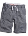 GUESS Kids Boys Check-Check Walk Short (12 - 24M)