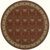 Area Rug 5x5 Round Traditional Salmon Color - Momeni Persian Garden Rug from RugPal