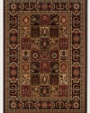 Couristan 8199/2599 ROYAL KASHIMAR Antique Nain 63-Inch by 90-Inch Wool Area Rug, Black