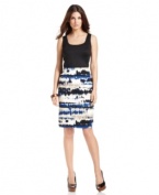 A bold tie-dye print makes this Alfani bandage pencil skirt a stylish pick for a summer workwear wardrobe!