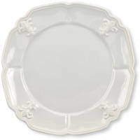 Portmeirion Fleur De Lys Grey Square Salad Plate, Set of 4