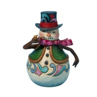 Jim Shore Heartwood Creek from Enesco Small Snowman with Pipe Figurine 4.75 IN