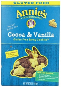 Annie's Homegrown Gluten Free Cocoa & Vanilla Bunny Cookies, 6.75-Ounce Boxes (Pack of 6)