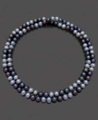 Strike a romantic mood with this lovely necklace of deep-sea blue cultured freshwater pearls (7-8 mm). Approximate length: 36 inches.