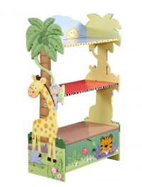 Teamson Kids Boys Boys Bookshelf/Bookcase - Sunny Safari Room Collection