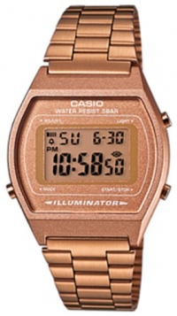 Casio B640WC-5A Men's Bronze Rose Digital Retro Stainless Steel Watch