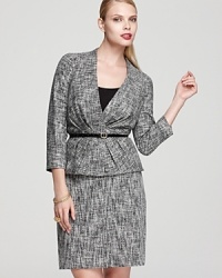 Channel '60s-chic in a tweed kate spade new york jacket, artfully gathered for an effortless hourglass figure. Style with the coordinating kate spade new york pencil skirt for incontestable elegance.