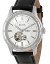 Bulova Men's 96A111  Automatic Strap Silver White Dial Watch