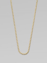 This 18k gold design is the perfect piece to wear with all your favorite pendants, amulets and enhancers. 18k goldLength, about 16 to 18 adjustableLobster clasp closureMade in Italy