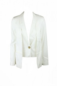 10 Crosby Derek Lam Womens White Shawl Collar Jacket Blazer 6